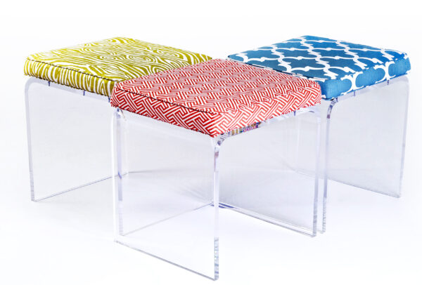 Acrylic Stool With Cushion